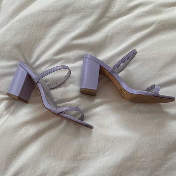 Lulu's Lavender Block Heel Sandals - Picture 1 of 3